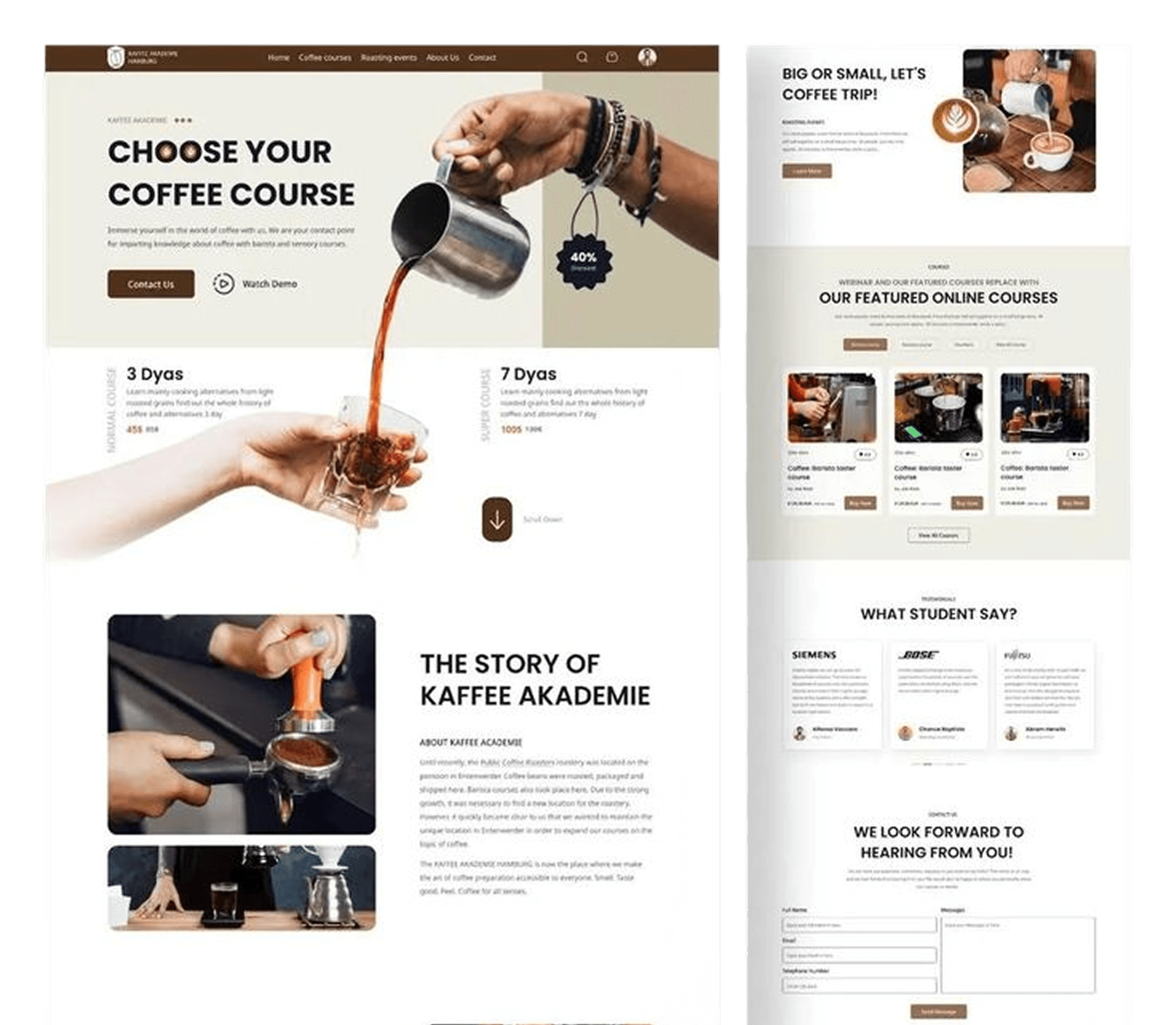 Preview of a website generated by the TAKEOVA Build My Site Free