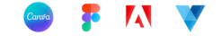 Canva, Figma, Adobe, VistaCreate