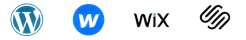 WordPress, Webflow, Wix, Squarespace